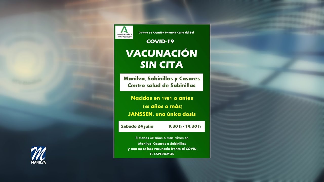 Este sábado vacunación sin cita para los mayores de 40 años
